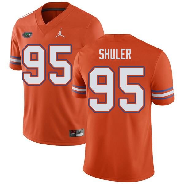 NCAA Florida Gators Adam Shuler Men's #95 Jordan Brand Orange Stitched Authentic College Football Jersey ZBU3364BN